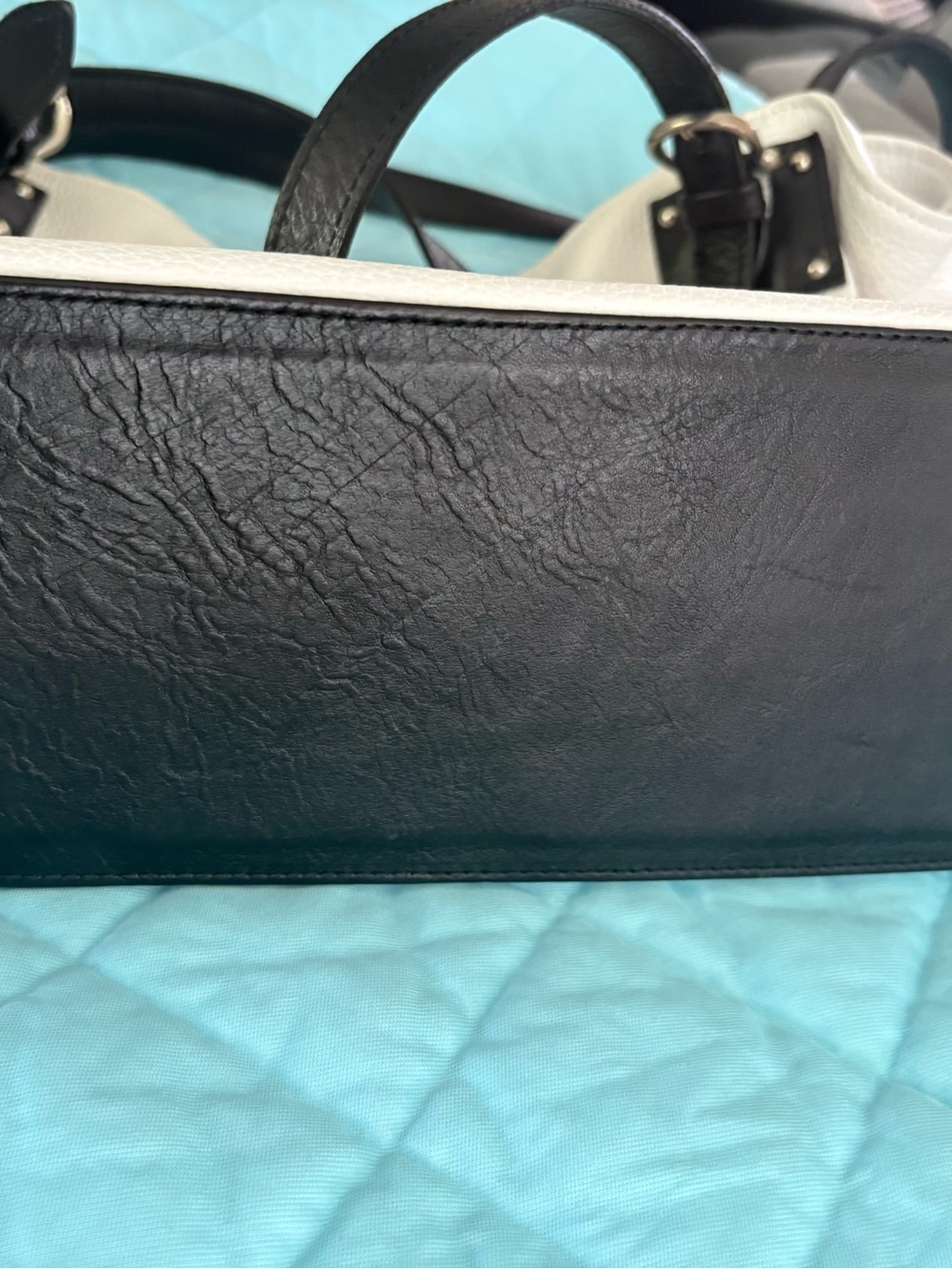 Valentina White leather hobo shoulder bag - Picture 8 of 9